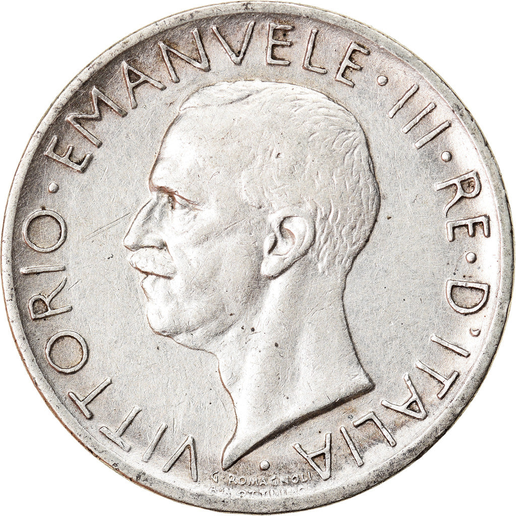 Moneta, Italia, Vittorio Emanuele III, 5 Lire, 1929, Rome, BB, Argento, KM:67.2