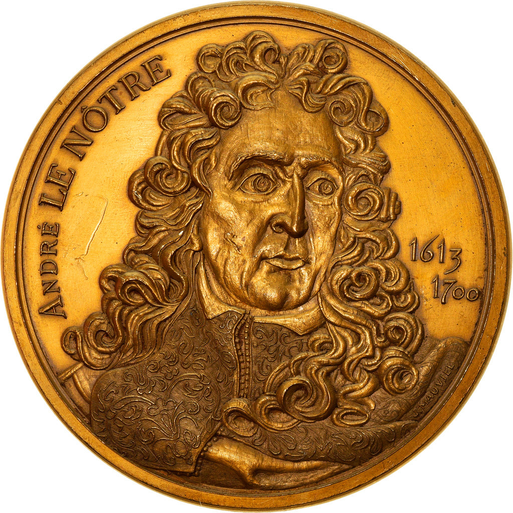 França, Medal, André Le Nôtre, Jardin des Tuileries, História, 1974