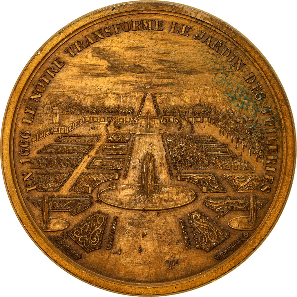 França, Medal, André Le Nôtre, Jardin des Tuileries, História, 1974