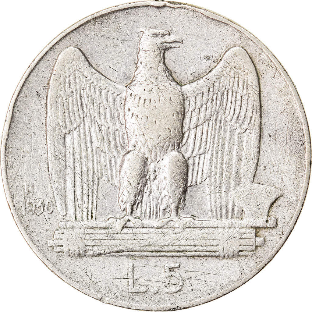Monnaie, Italie, Vittorio Emanuele III, 5 Lire, 1930, Rome, TB+, Argent, KM:67.1