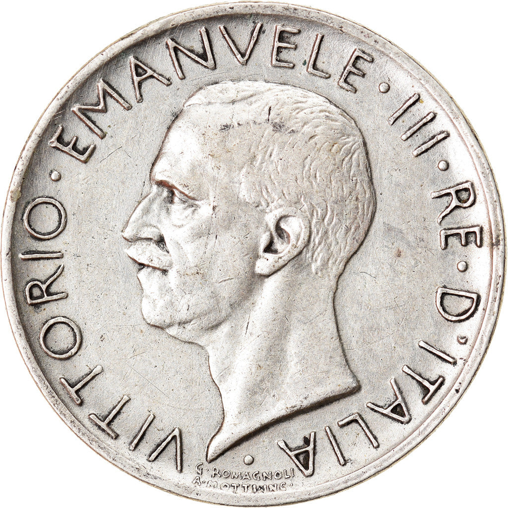 Coin, Italy, Vittorio Emanuele III, 5 Lire, 1930, Rome, EF(40-45), Silver