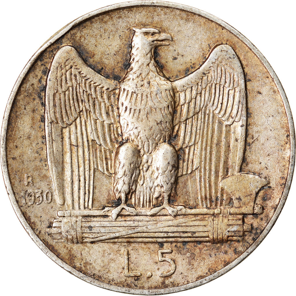 Moneta, Italia, Vittorio Emanuele III, 5 Lire, 1930, Rome, BB, Argento, KM:67.1