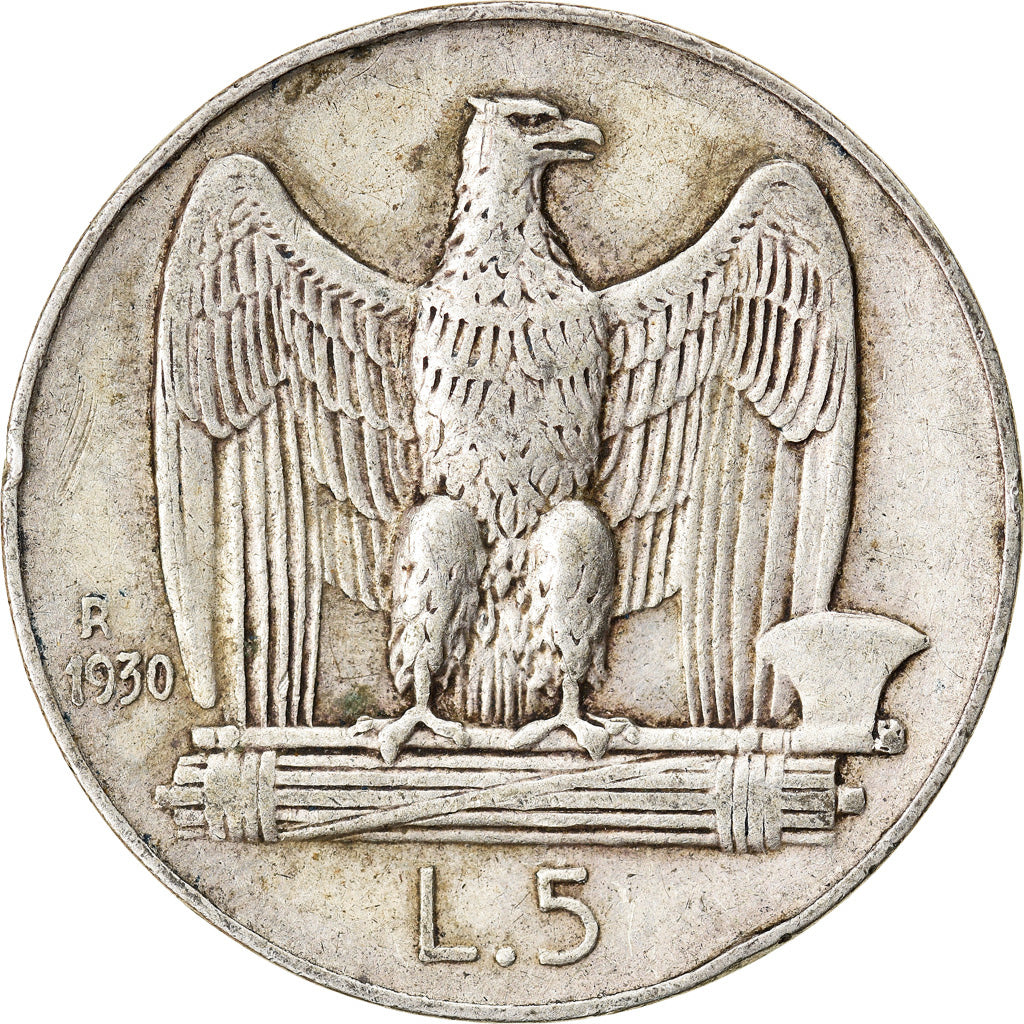 Münze, Italien, Vittorio Emanuele III, 5 Lire, 1930, Rome, SS, Silber, KM:67.1