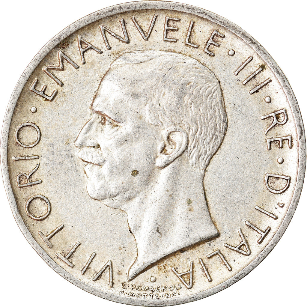 Coin, Italy, Vittorio Emanuele III, 5 Lire, 1930, Rome, AU(50-53), Silver