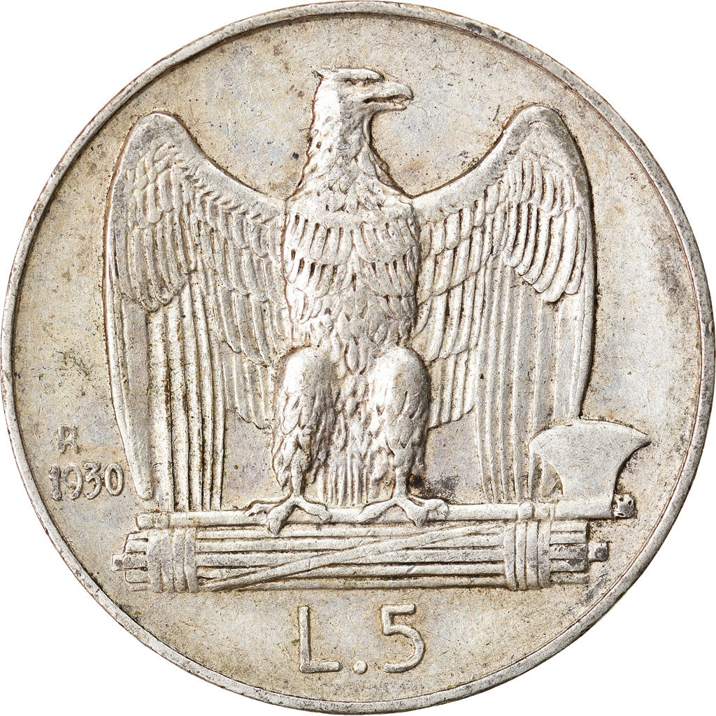 Monnaie, Italie, Vittorio Emanuele III, 5 Lire, 1930, Rome, TTB+, Argent