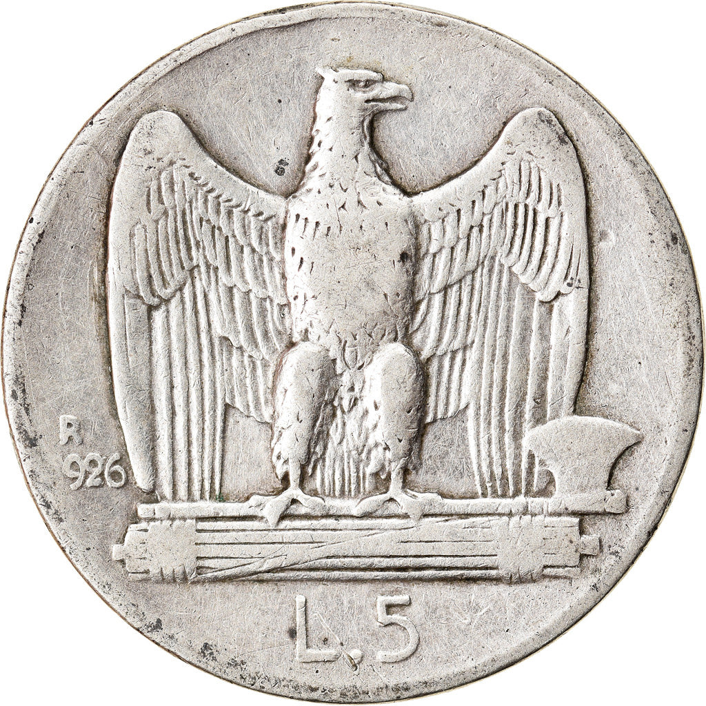 Monnaie, Italie, Vittorio Emanuele III, 5 Lire, 1926, Rome, TB+, Argent, KM:67.1