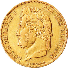 Moeda, França, Louis-Philippe, 20 Francs, 1842, Paris, EF(40-45), Dourado