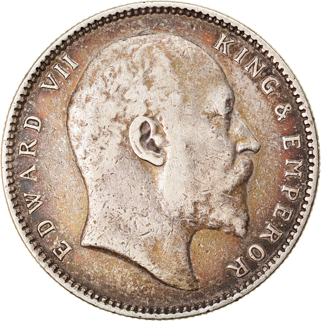 Münze, INDIA-BRITISH, Edward VII, Rupee, 1906, SS, Silber, KM:508