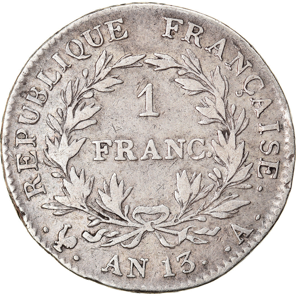 Coin, France, Napoléon I, Franc, AN 13, Paris, VF(30-35), Silver, KM:656.1