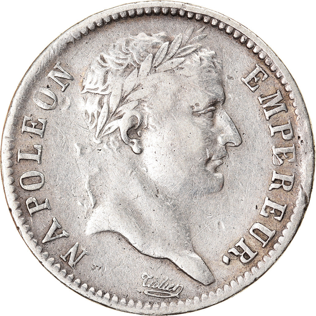 Moneda, Francia, Napoléon I, Franc, 1808, Toulouse, BC+, Plata, KM:682.9