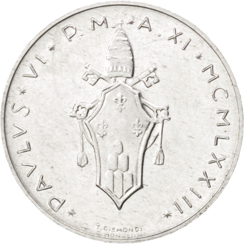 VATICAN CITY, Lira, 1973, KM #116, MS(63), Aluminum, 17, 0.61