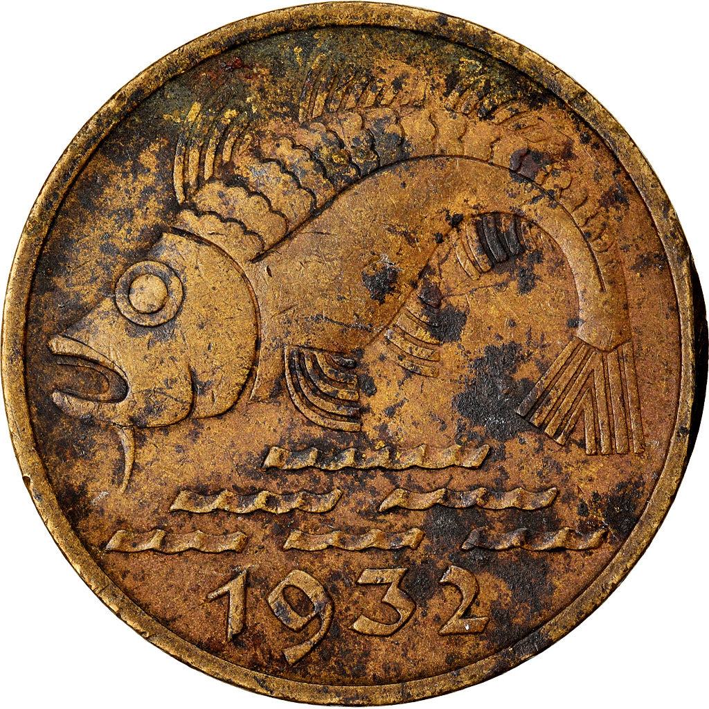 Coin, DANZIG, 10 Pfennig, 1932, VF(30-35), Aluminum-Bronze, KM:152