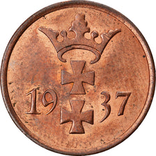 Münze, DANZIG, Pfennig, 1937, Warsaw, UNZ, Bronze, KM:140
