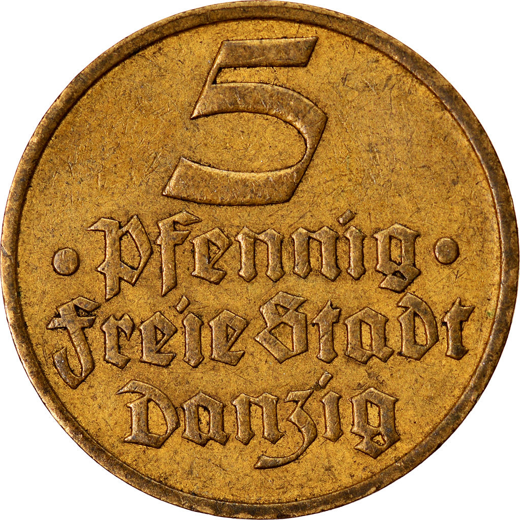 Moneta, DANZICA, 5 Pfennig, 1932, BB+, Alluminio-bronzo, KM:151