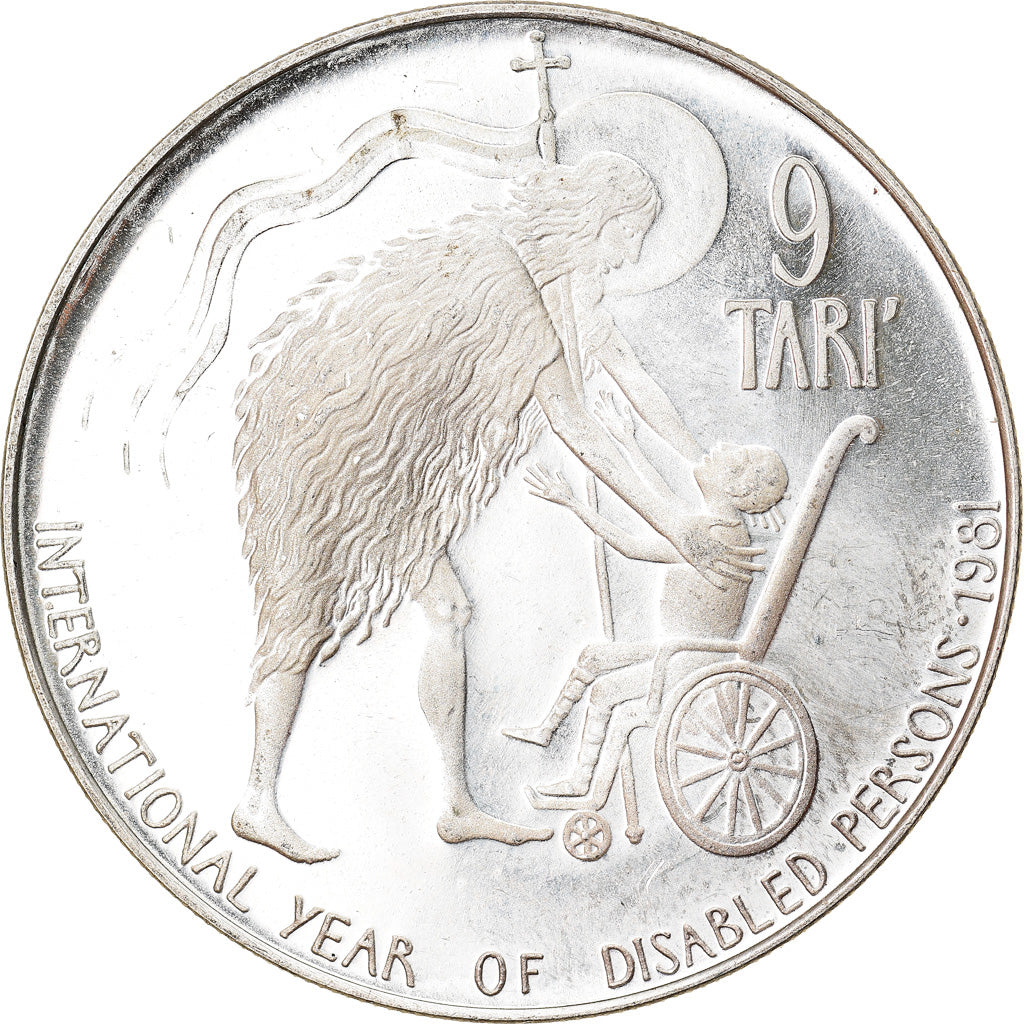 Monnaie, MALTA, ORDER OF, Angelo de Mojana di Cologna, 9 Tari, 1981, SPL
