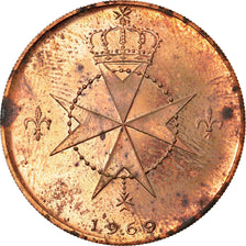 Coin, MALTA, ORDER OF, Angelo de Mojana di Cologna, 10 Grani, 1969, MS(63)