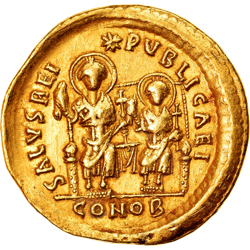 Coin, Theodosius II, Solidus, 425-429 AC, Constantinople, AU(50-53), Gold