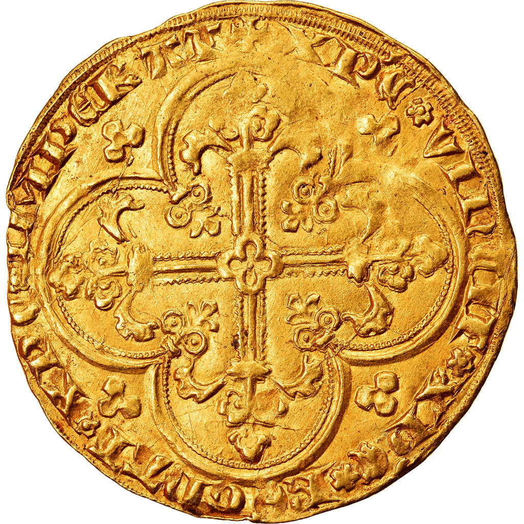 Moneta, Francja, Jean II le Bon, Franc à cheval, AU(55-58), Złoto