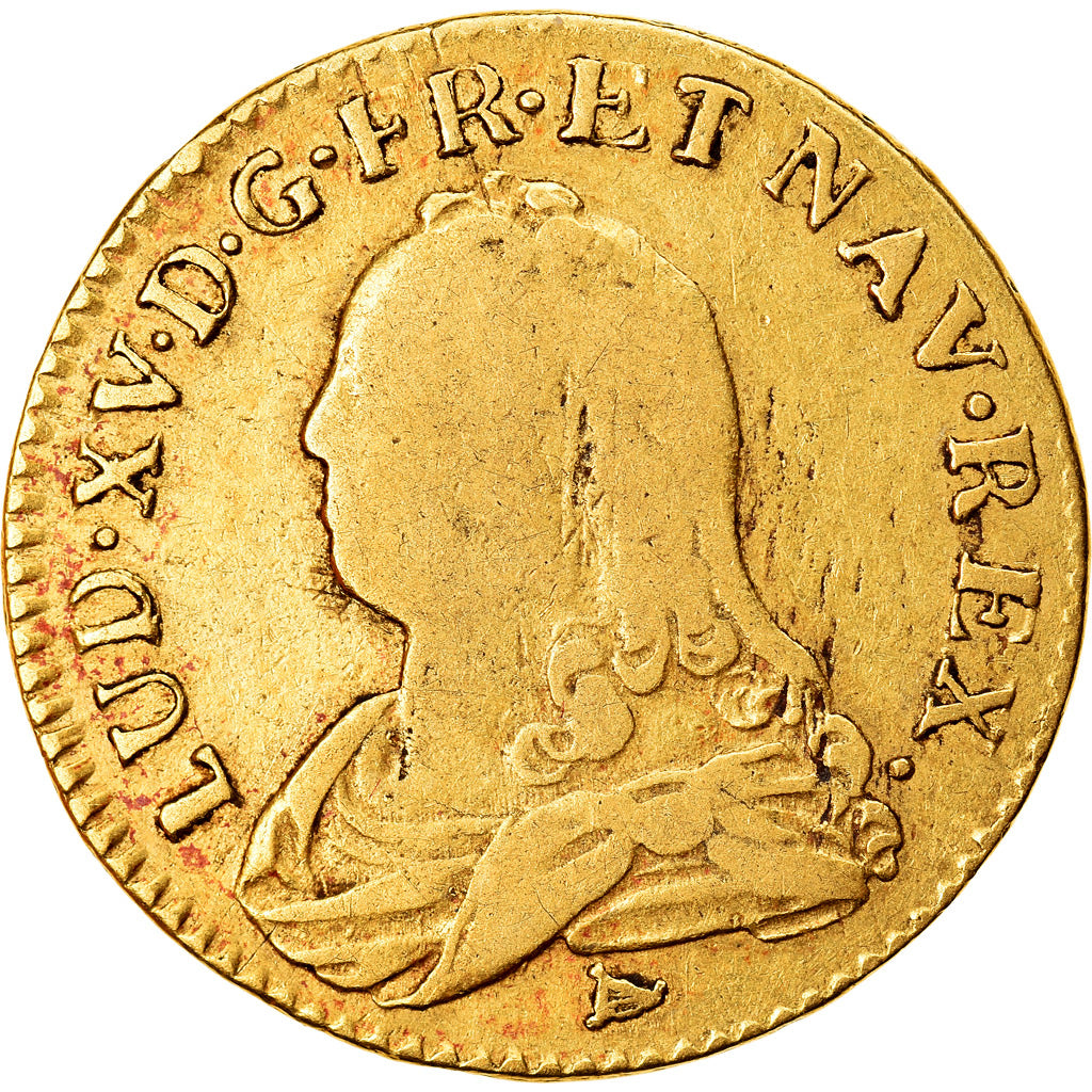 Moneda, Francia, Louis XV, Louis d'Or, 1727, Limoges, BC+, Oro