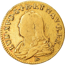 Moneda, Francia, Louis XV, Louis d'Or, 1727, Limoges, BC+, Oro