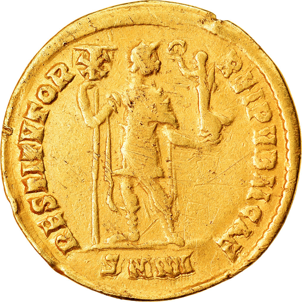 Coin, Valentinian I, Solidus, 364-365, Nicomedia, VF(20-25), Gold, RIC:4b