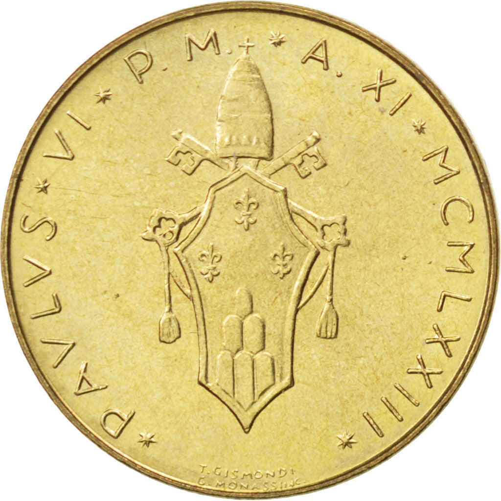 Coin, VATICAN CITY, Paul VI, 20 Lire, 1973, MS(63), Aluminum-Bronze, KM:120