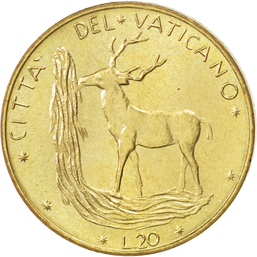 Coin, VATICAN CITY, Paul VI, 20 Lire, 1973, MS(63), Aluminum-Bronze, KM:120
