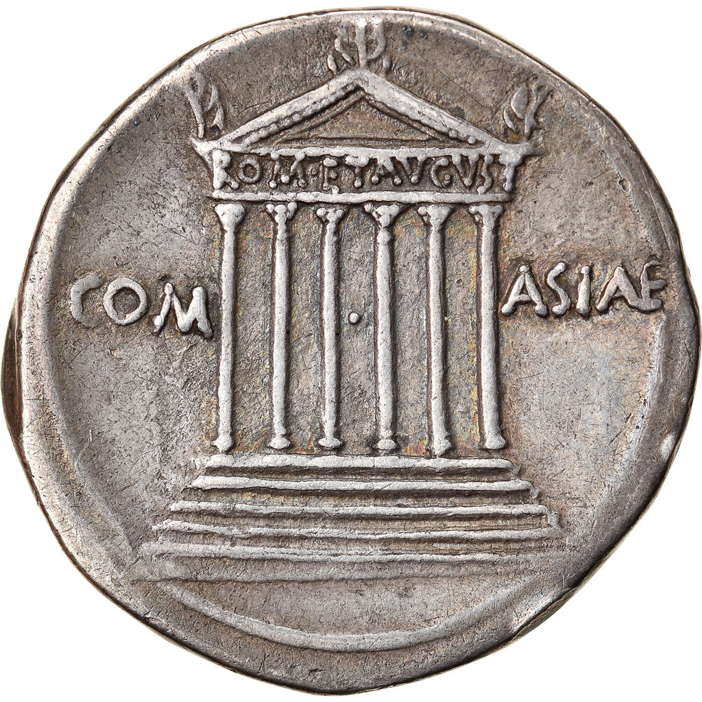 Moeda, Augustus, Cistophorus, Pergamon, AU(55-58), Prata, RIC:506