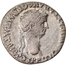 Monnaie, Claudius and Nero, Denier, Rome, Rare, TTB+, Argent, RIC:83