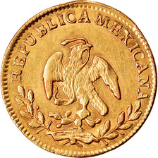 Moneda, México, Escudo, 1860, Zacatecas, EBC, Oro, KM:379.6