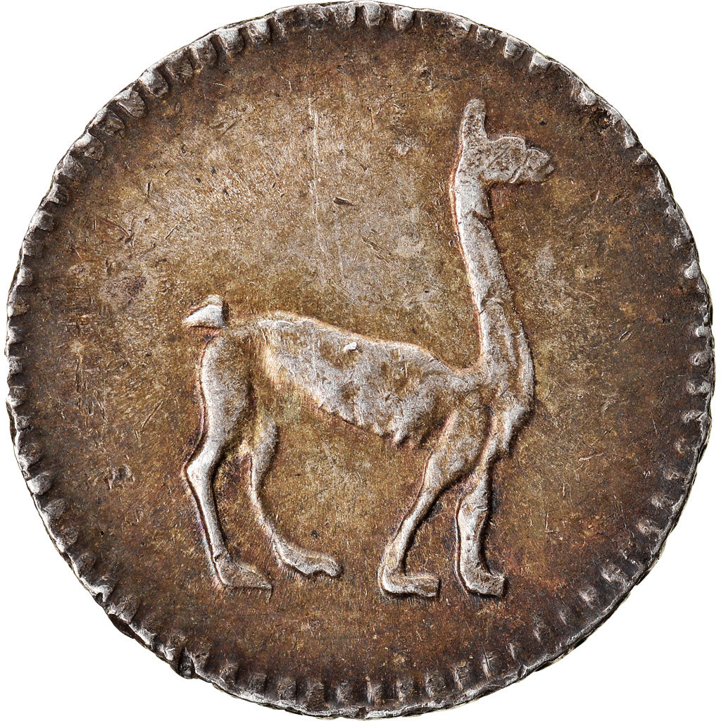 Monnaie, Pérou, 1/4 Réal, 1855, Lima, SUP, Argent, KM:143.1