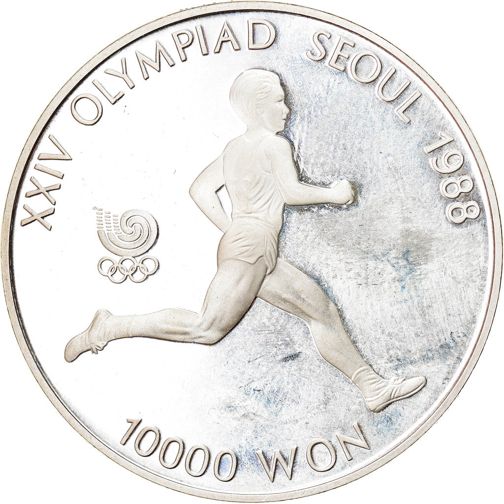 Moneda, COREA DEL SUR, 10000 Won, 1988, Seoul, SC, Plata, KM:74