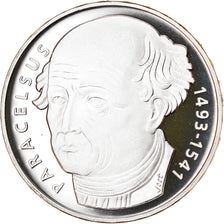 Münze, Schweiz, Paracelsus, 20 Francs, 1993, Proof, UNZ, Silber