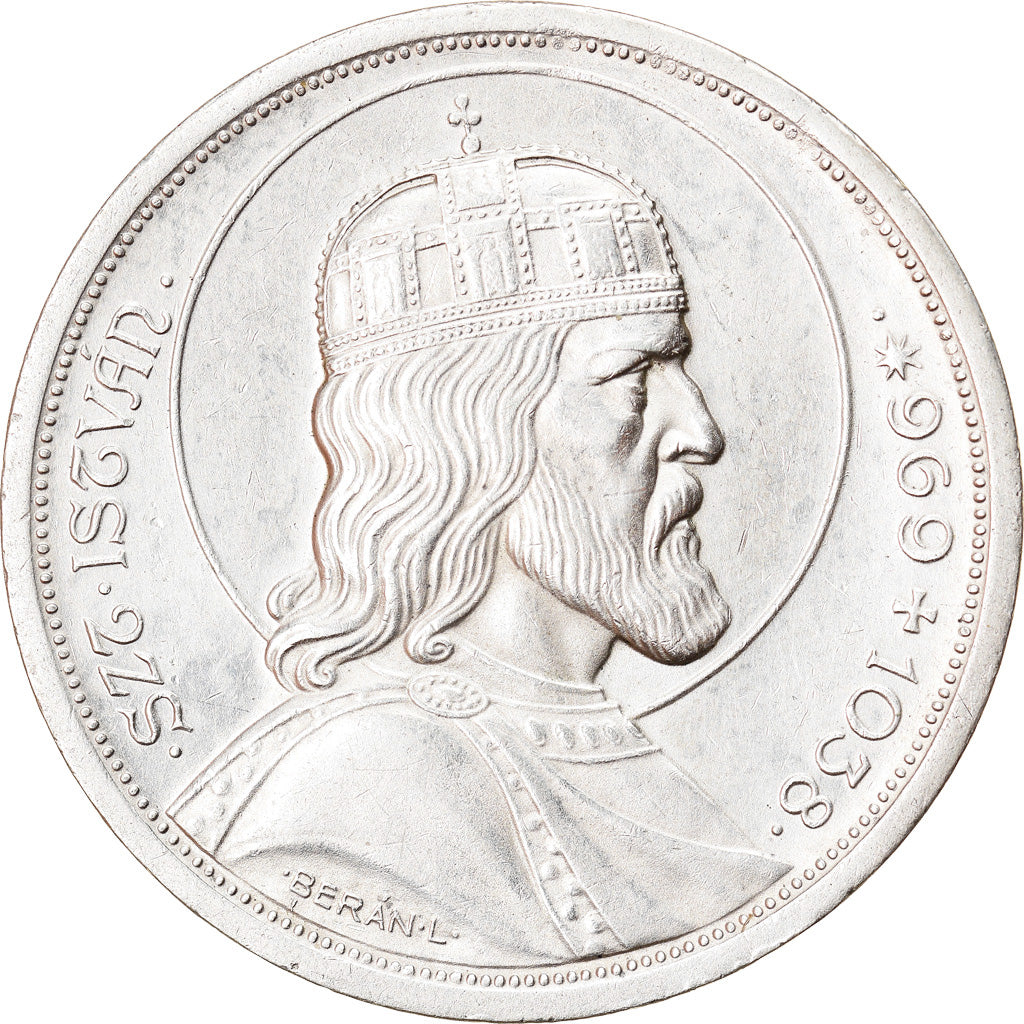 Coin, Hungary, 5 Pengö, 1938, AU(55-58), Silver, KM:516