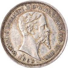 Moneta, STATI ITALIANI, SARDINIA, Vittorio Emanuele II, 50 Centesimi, 1860