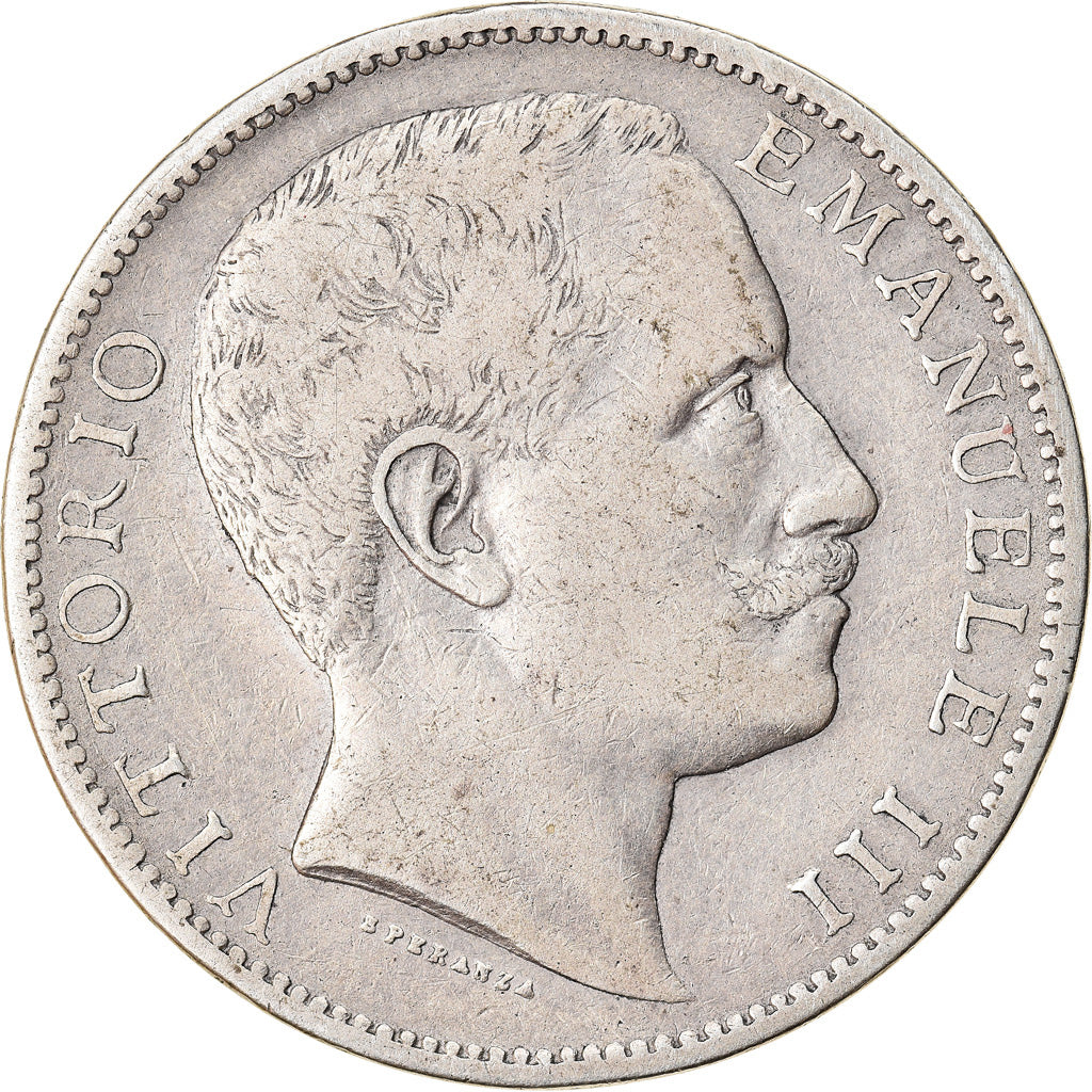 Moneta, Italia, Vittorio Emanuele III, 2 Lire, 1905, Rome, MB, Argento, KM:33