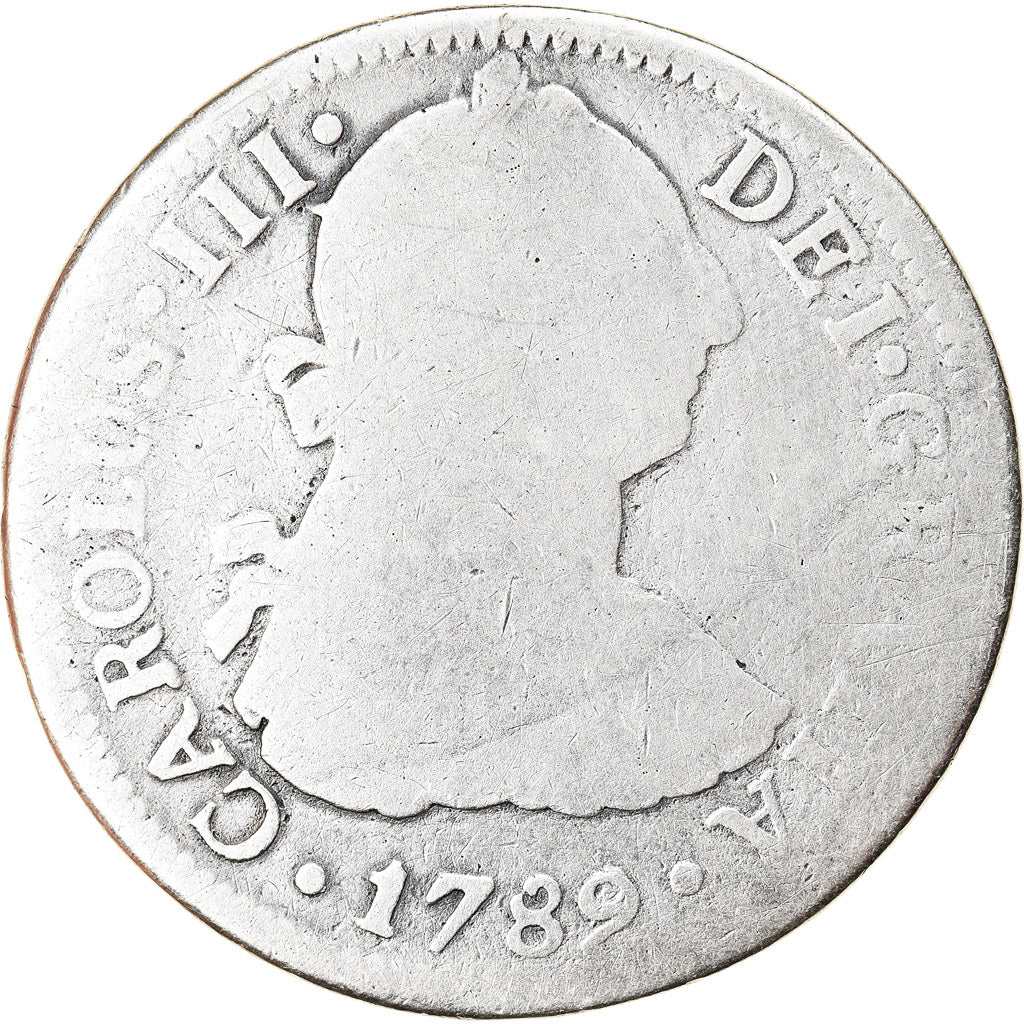 Coin, Mexico, Charles III, 1/2 Réal, 1782, Mexico City, VF(20-25), Silver