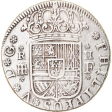 Moneta, Hiszpania, Philip V, 2 Reales, 1727, Segovia, EF(40-45), Srebro, KM:297