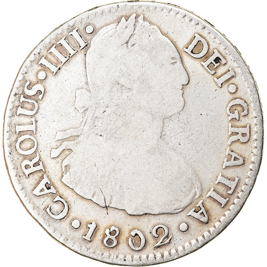 Monnaie, Espagne, Charles IV, 2 Reales, 1802, Madrid, TB, Argent, KM:430.1
