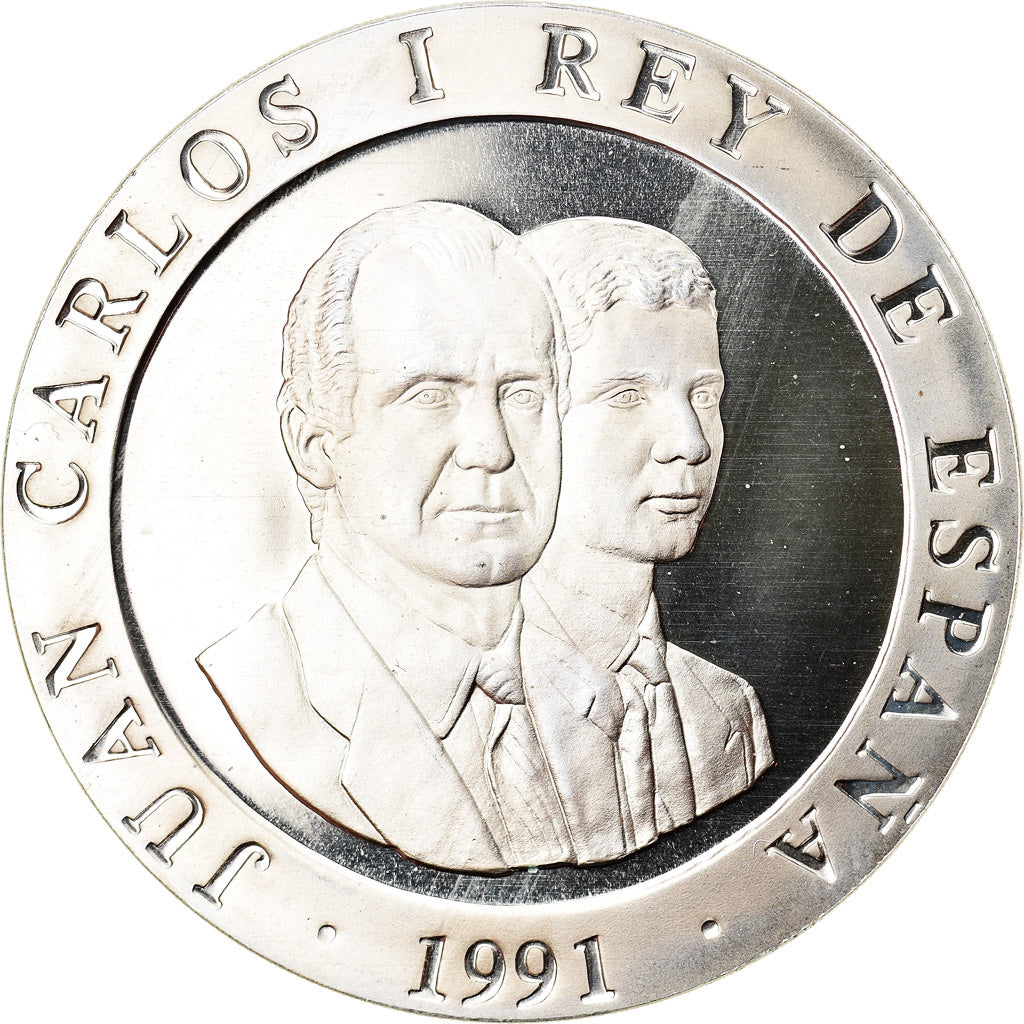Moneta, Spagna, Juan Carlos I, 2000 Pesetas, 1991, Madrid, FDC, Argento, KM:889