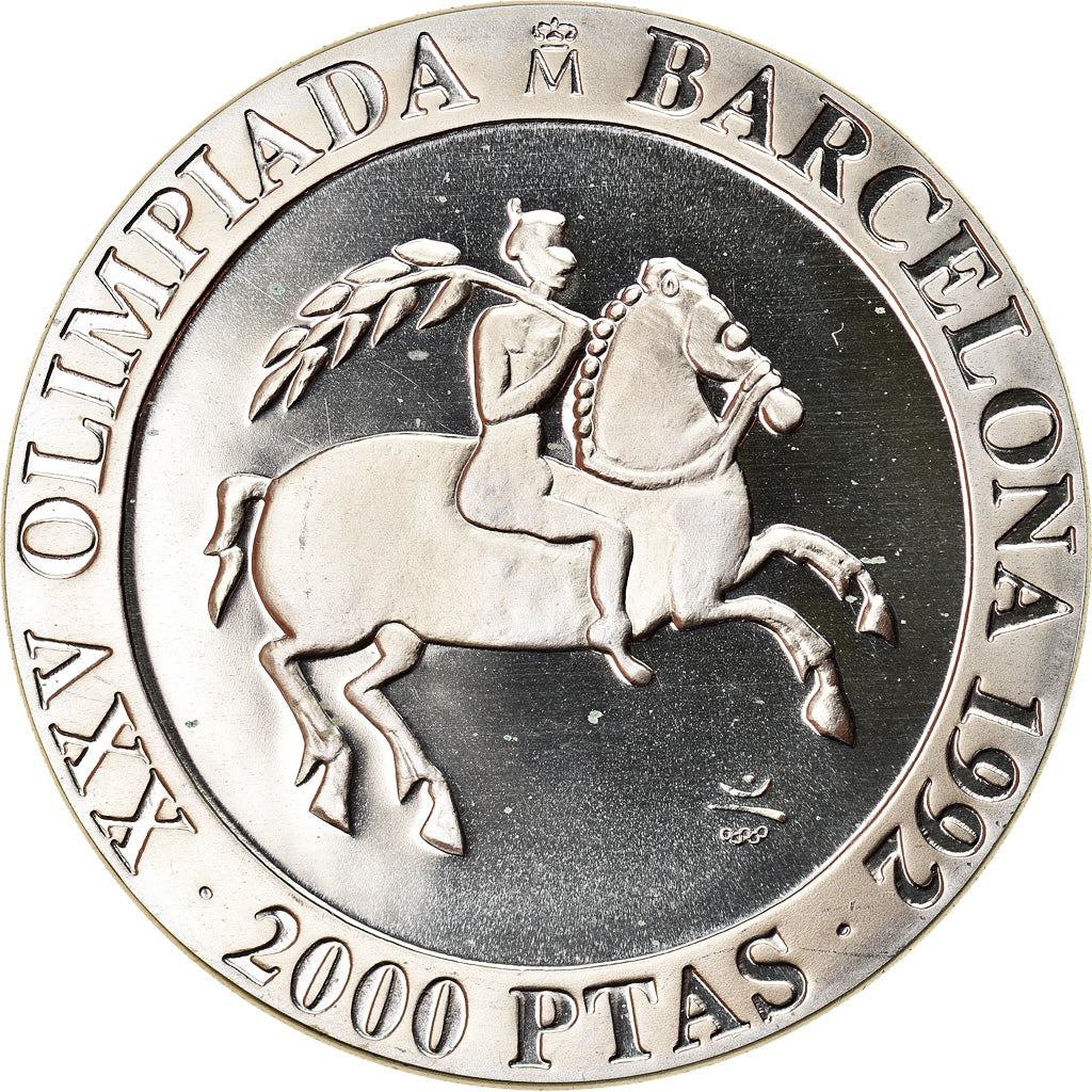 Moneta, Spagna, Juan Carlos I, 2000 Pesetas, 1991, Madrid, FDC, Argento, KM:889