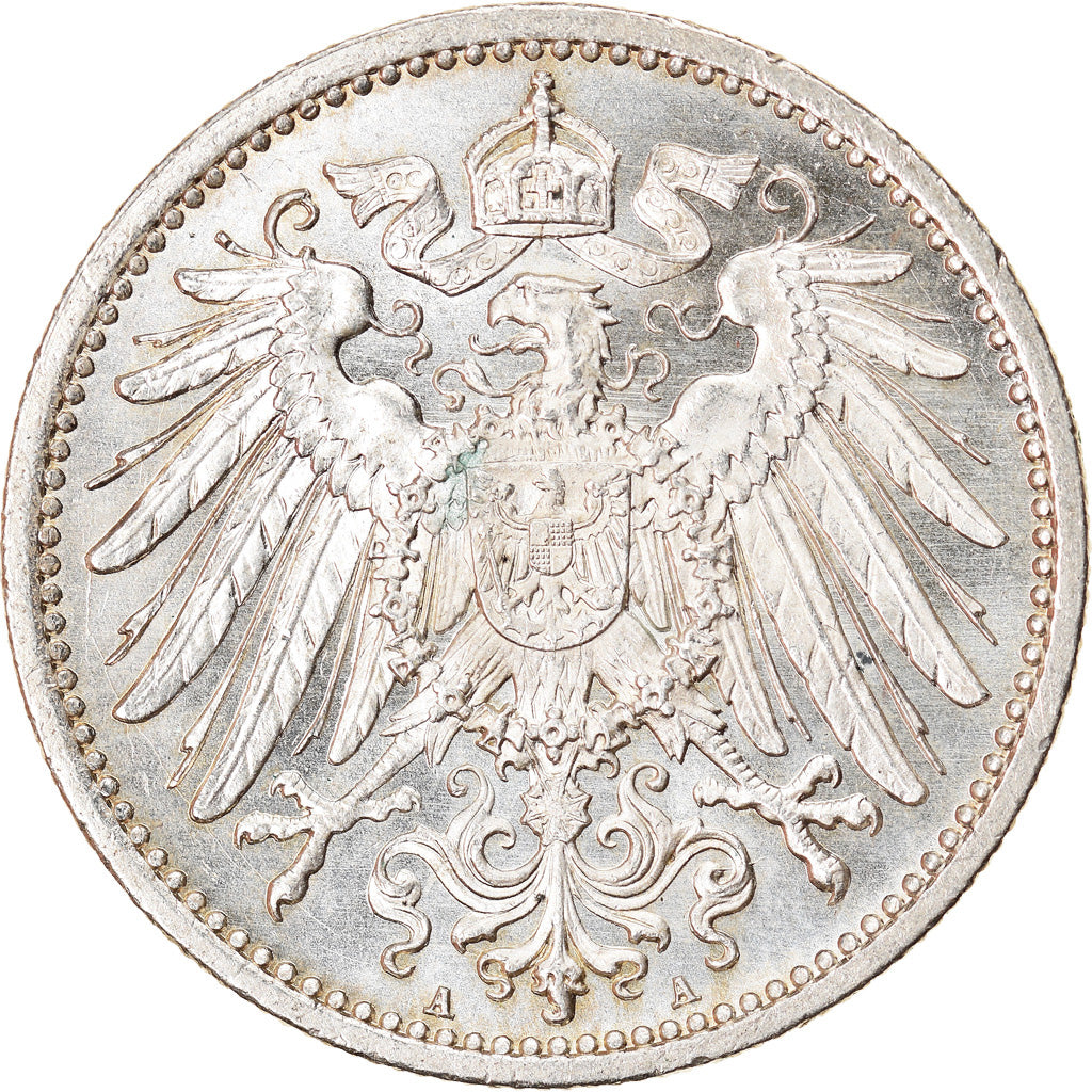 Coin, GERMANY - EMPIRE, Wilhelm II, Mark, 1915, Berlin, MS(65-70), Silver, KM:14