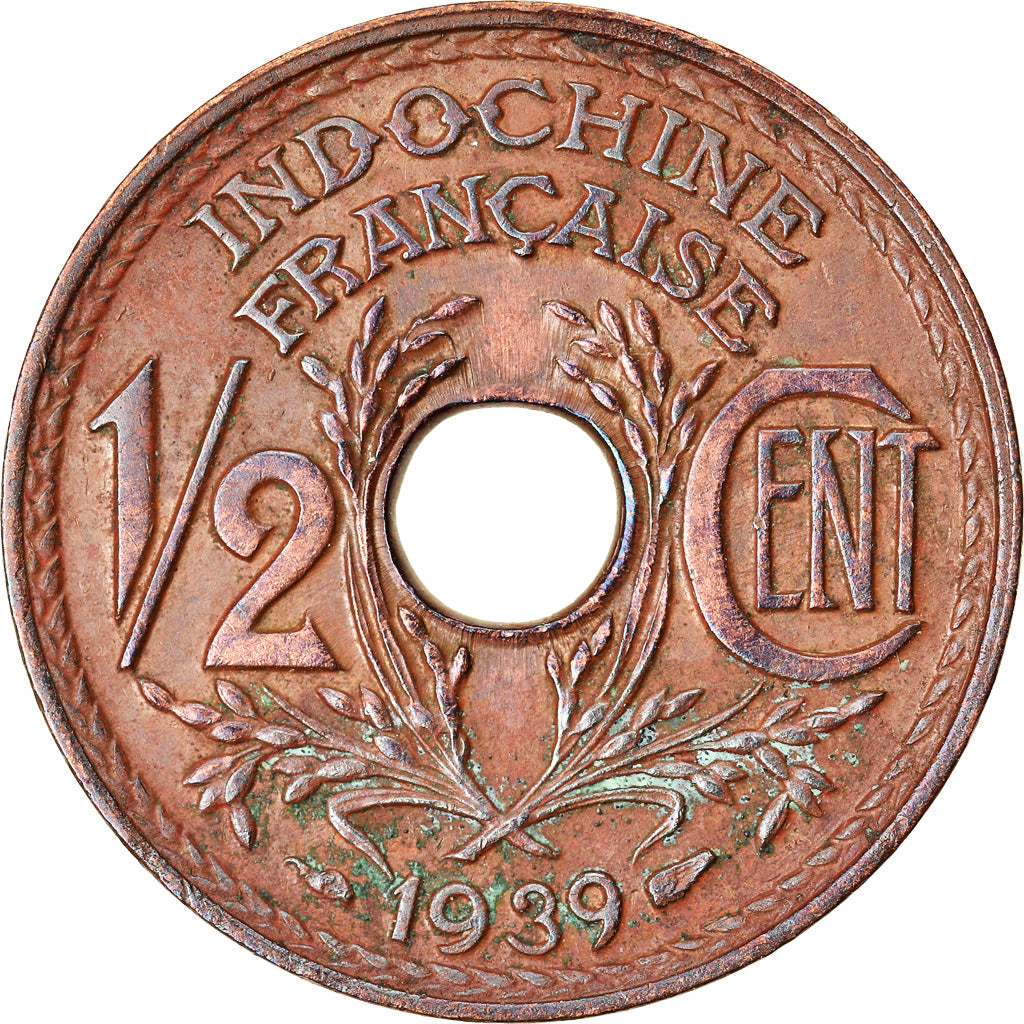 Monnaie, FRENCH INDO-CHINA, 1/2 Cent, 1939, Paris, SUP, Bronze, KM:20