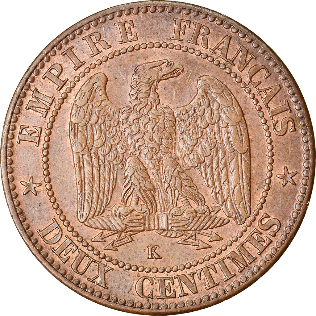 Coin, France, Napoleon III, Napoléon III, 2 Centimes, 1862, Bordeaux