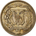 Moneda, República Dominicana, 5 Centavos, 1944, BC+, Plata, KM:18a