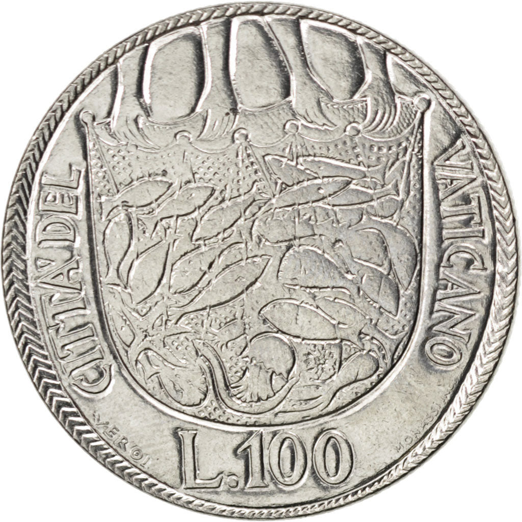 Vatican, Paul VI, 100 Lire 1975, KM 130