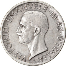 Moeda, Itália, Vittorio Emanuele III, 5 Lire, 1927, Rome, VF(30-35), Prata