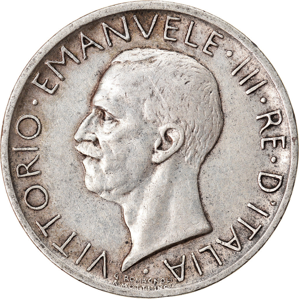 Munten, Italië, Vittorio Emanuele III, 5 Lire, 1927, Rome, FR+, Zilver, KM:67.2