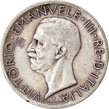 Moneta, Włochy, Vittorio Emanuele III, 5 Lire, 1927, Rome, VF(30-35), Srebro