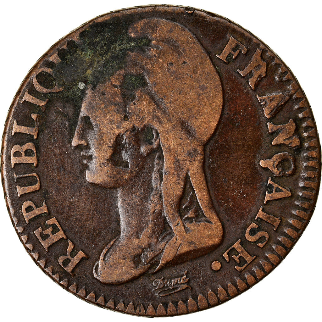 Coin, France, Dupré, 5 Centimes, AN 4, Limoges, Coins choqués, VF(20-25)